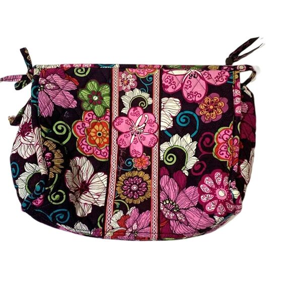 Vera Bradley Floral Multicolored Floral Zip Top Makeup Cosmetic Bag - Picture 2 of 8